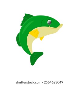 Bass Seafood Vector Illustration, Isolated