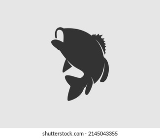 Bass Silhouette White Background