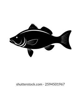 Bass Silhouette Vector Art  Illustration