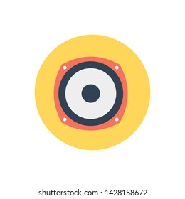  Bass Speaker Vector illustration Flat style icon. 