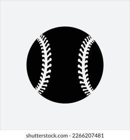 Bassball icon. Ball Baseball vector illustration. Sign. Symbol. Button. Element. Silhouette. Logo. web. Sport. Isolated on white background.