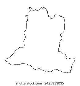 Basse Kotto prefecture map, administrative division of Central African Republic.