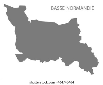 Basse - Normandie France Map grey