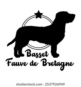 Basset Fauve de Bretagne dog silhouette,  dog, dog breeds, logo, vector, silhouette, logo design, animal, illustration, icon, sign, design, black,  symbol, pet