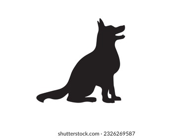 Basset hound dog animal silhouettes, vector silhouettes of a dog, Silhouettes of dog breeds, Collection of dog silhouettes, vector hand drawn animals silhouette set illustration, Vector set with black