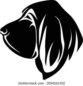 Basset Hound Dog Head Silhouette