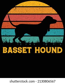 Basset Hound dog lovers t-shirts design