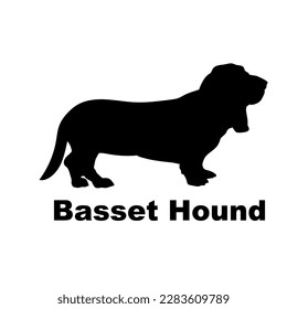 basset hound  dog silhouette dog breeds