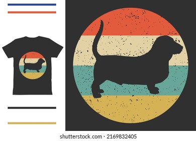 Basset hound dog t shirt design