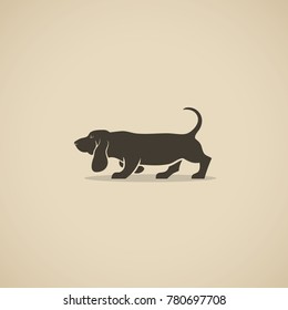 Basset Hound Dog - Vector Illustration