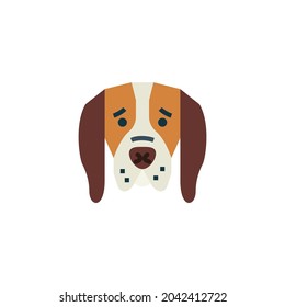 Basset Hound Icon Isolated On White Background