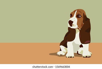 Basset Hound Puppy Dog Vector