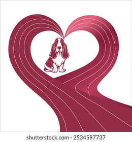 El Basset Hound se transforma en un ser místico y conmovedor con alas en forma de corazón que simbolizan el amor, la lealtad y la devoción. Sus alas irradian tonos suaves y crean un aura de calidez y cuidado.