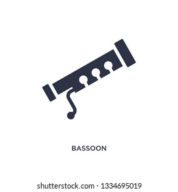 bassoon icon. Simple element illustration from music concept. bassoon editable symbol design on white background. Can be use for web and mobile.