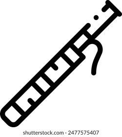 bassoon icon. Thin Linear Style Design Isolated On White Background