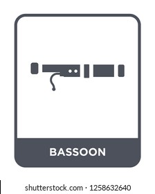 bassoon icon vector on white background, bassoon trendy filled icons from Music and media collection, bassoon simple element illustration