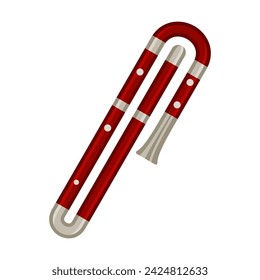 Bassoon musical instrument vector illustration. Orchestral music instrument.