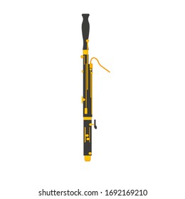 bassoon musical instruments on white background