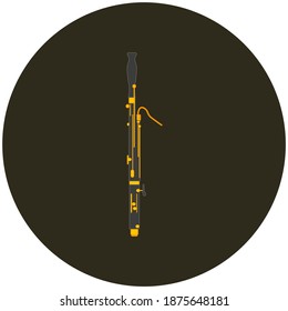 bassoon musical instruments on white background