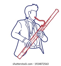 Bassoon Musician Orchestra Instrument Graphic Vector