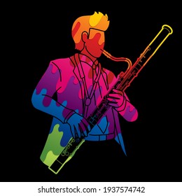 Bassoon Musician Orchestra Instrument Graphic Vector