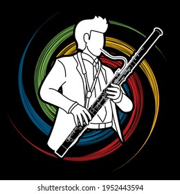 Bassoon Musician Orchestra Instrument Graphic Vector