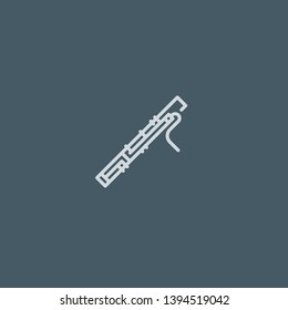 Bassoon vector icon. Bassoon concept stroke symbol design. Thin graphic elements vector illustration, outline pattern for your web site design, logo, UI. EPS 10.