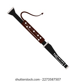 Bassoon vector icon. Musical Instruments collection for mobile concept and web apps design.eps