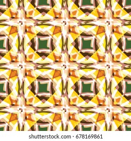 Bass-relief, optical illusion. Colorful seamless texture with shadow. Geometric vector pattern for website, corporate style, party invitation, wallpaper, interior design