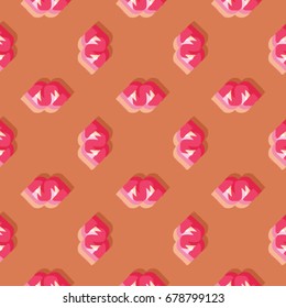 Bass-relief, optical illusion. Colorful seamless texture with shadow. Geometric vector pattern for website, corporate style, party invitation, wallpaper, interior design