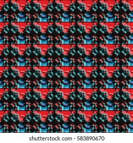 Bass-relief, optical illusion. Colorful texture with shadow. Geometric vector pattern for website, corporate style, party invitation, wallpaper, interior design