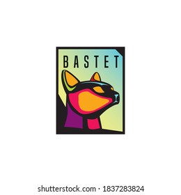 Bast, logo de Bastet, símbolo egipcio 