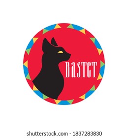 Bast, Bastet logo, egyptian  symbol 