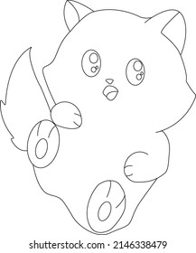 bast Cat outline coloring page 