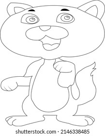 bast Cat outline coloring page 