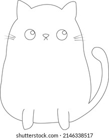 bast Cat outline coloring page 