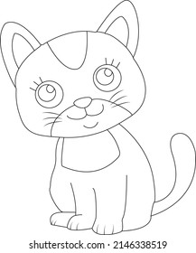 Bast Cat Outline Coloring Page Stock Vector (royalty Free) 2146338519 