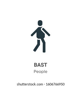 Bast glyph icon vector on white background. Flat vector bast icon symbol sign from modern people collection for mobile concept and web apps design.