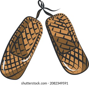 Bast shoes are a traditional Russian braided bast shoe, covering only the foot