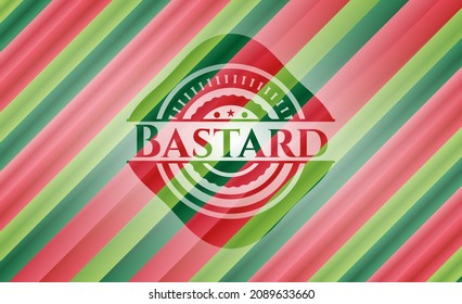 Bastard christmas emblem background. Vector Illustration. Detailed. 