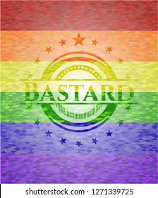 Bastard lgbt colors emblem 