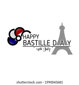 Bastille Day 14th July french design vector illustration for banner, poster and cover