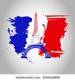 Bastille day 14th july vector illustration