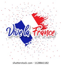 Bastille Day 14th of July, Vive la france, France celebrate. Vector greeting