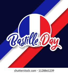 Bastille Day 14th of July, Vive la france, France celebrate. Vector greeting