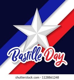 Bastille Day 14th of July, Vive la france, France celebrate. Vector greeting