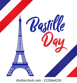 Bastille Day 14th of July, Vive la france, France celebrate. Vector greeting