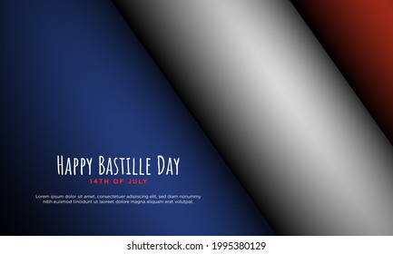Diseño de fondo del Día de la Bastilla. 14 de julio. Ilustración del vector