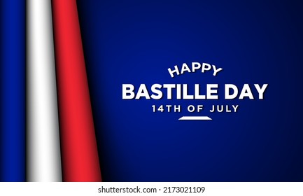 Bastille Day Background Design. Banner, Poster, Greeting Card. Vector Illustration.