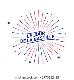 Bastille Day Background. Translate : Bastille Day. Vector illustration